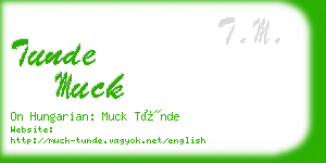 tunde muck business card